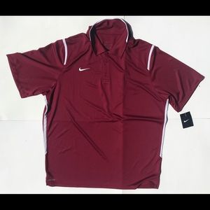 Maroon Nike Dri Fit Short Sleeve Shirt